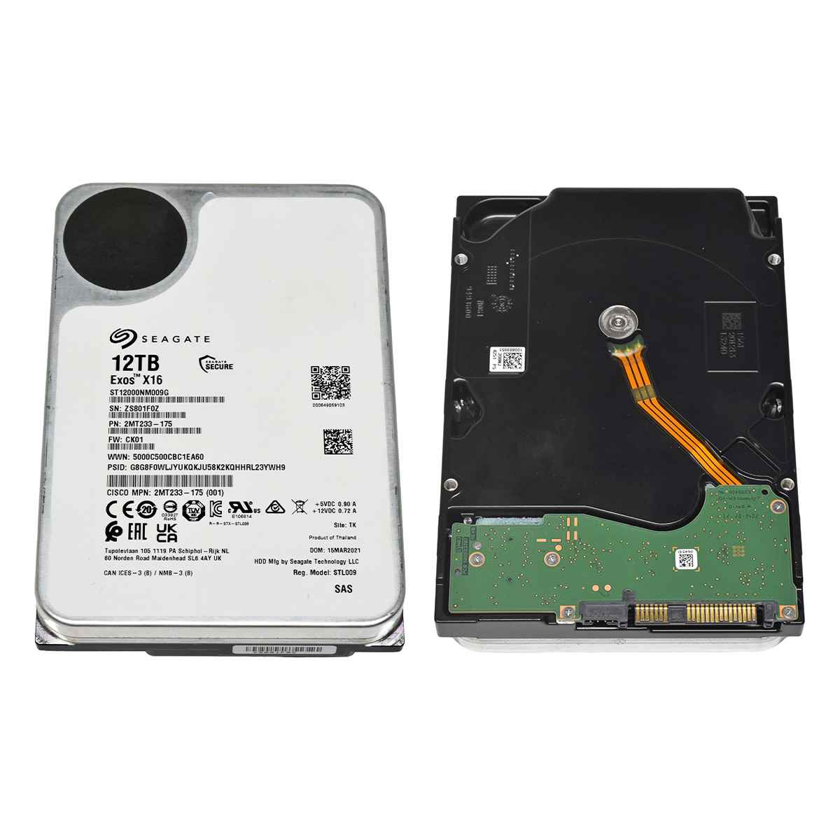 Seagate Exos X16 12TB 2MT233-175 ST12000NM009G 3,5" 7.2K 12G SAS HDD