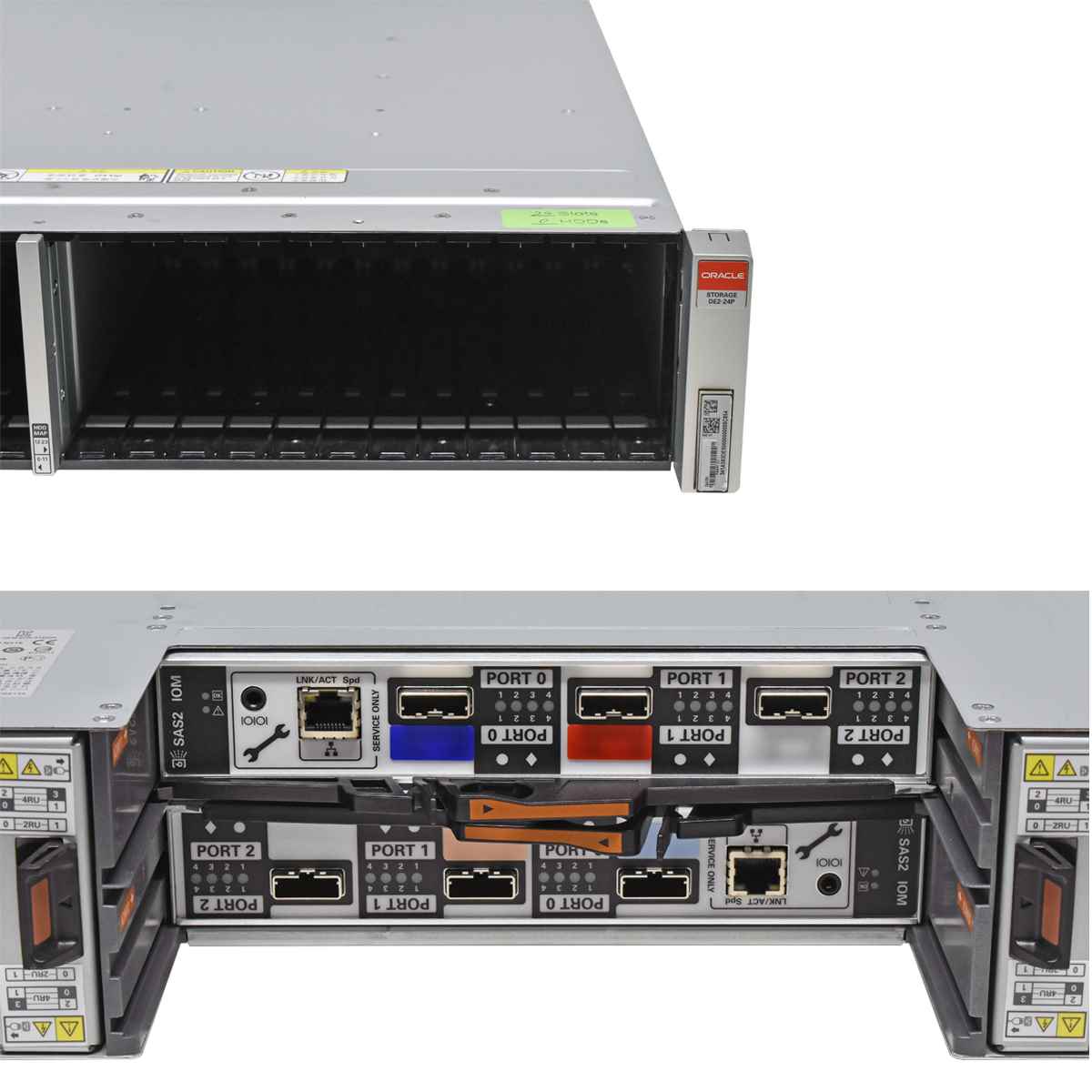 Oracle Storage DE2-24P ST2D24 2U 24-Bay 2.5" SFF 2x Controller 2x PSU