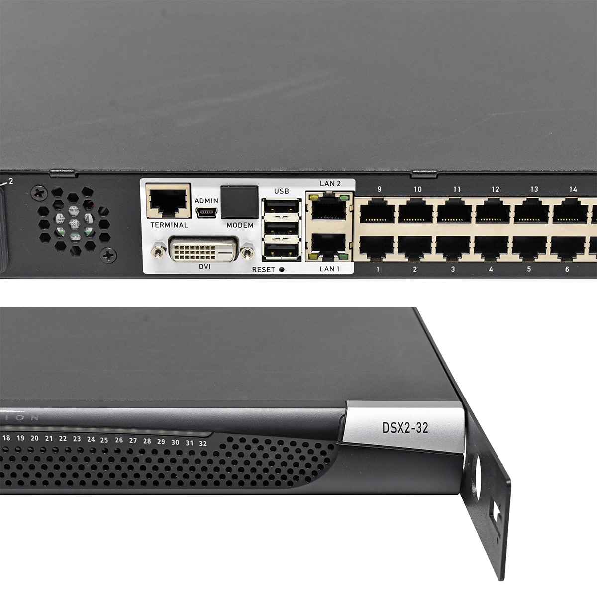 Raritan Dominion DSX2-32 32-Port serial-over-IP Console Server +Rack Ears Raritan Dominion DSX2-32 32-Port serial-over-IP Console Server +Rack Ears