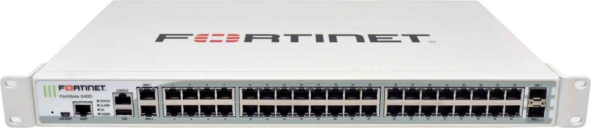 Fortinet FortiGate 240D FG-240D 40-Port RJ-45 GE 2x WAN RJ-45 GE 2x SFP GE Fortinet FortiGate 240D FG-240D 40-Port RJ-45 GE 2x WAN RJ-45 GE 2x SFP GE