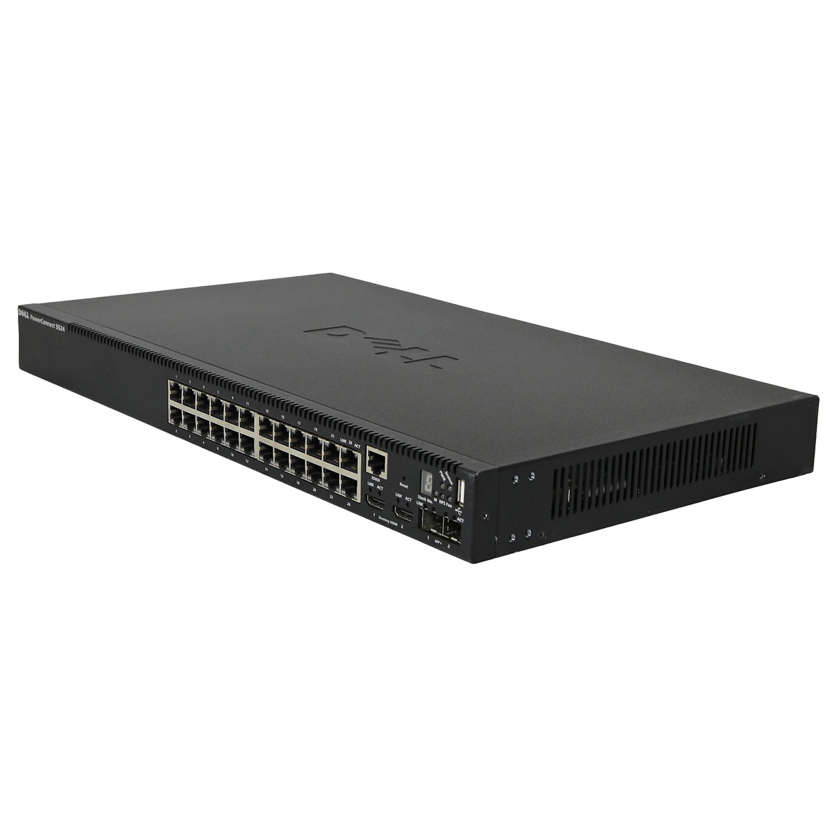 Dell PowerConnect 5524 02GPFC 24-Port Stackable Gigabit Ethernet Switch 2x SFP+ 2x Mini GBICs Dell PowerConnect 5524 02GPFC 24-Port Stackable Gigabit Ethernet Switch 2x SFP+ 2x Mini GBICs