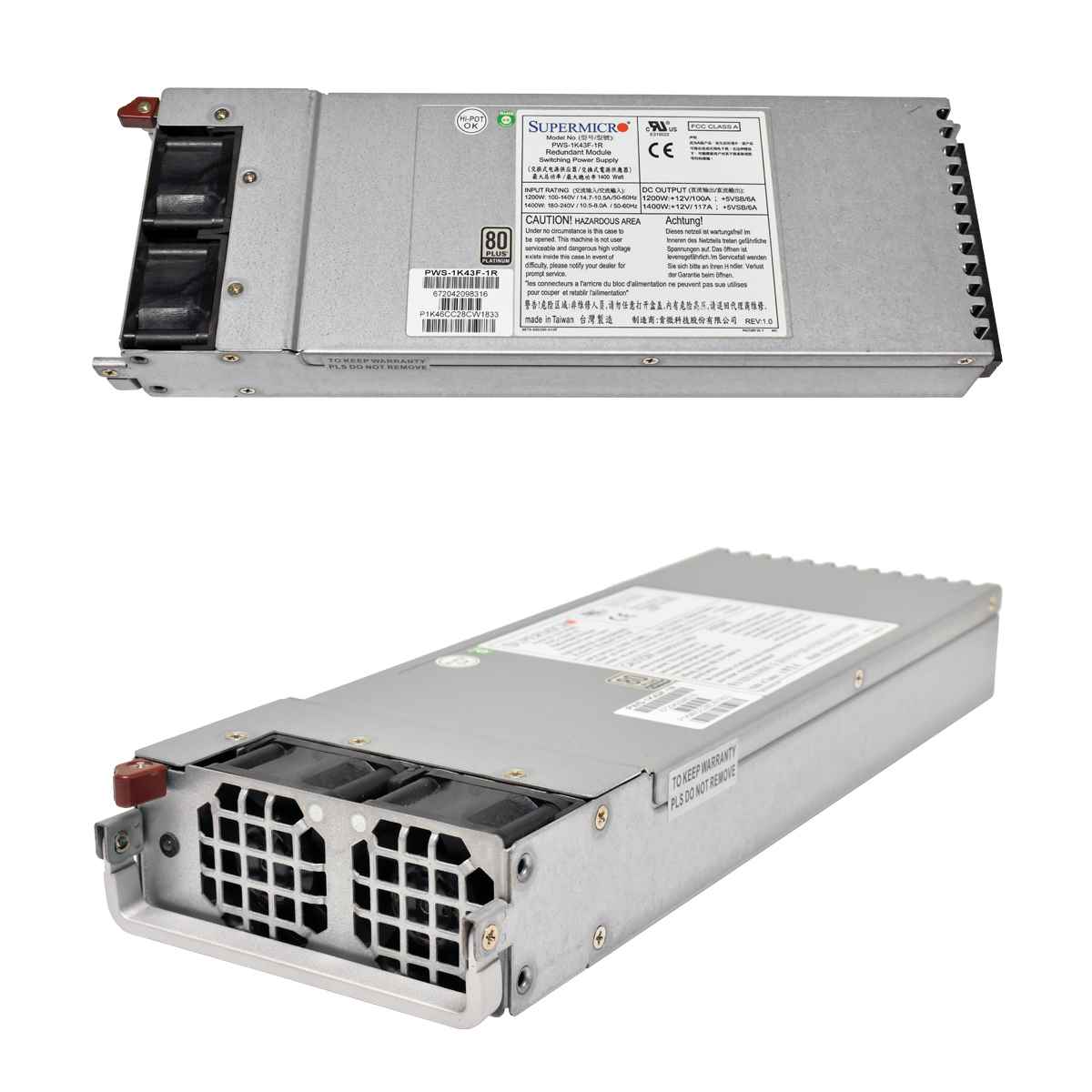 Supermicro 1400W Netzteil Power Supply PWS-1K43F-1R 672042098316 Supermicro 1400W Netzteil Power Supply PWS-1K43F-1R 672042098316