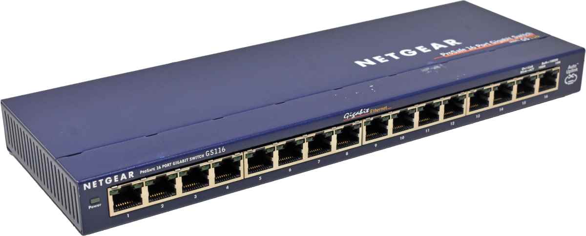 Netgear ProSafe GS116 16-Port RJ-45 GE Switch no AC Adapter