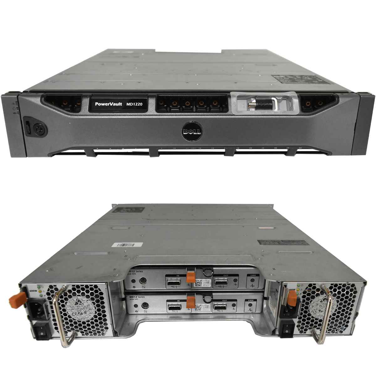 Dell PowerVault MD1220 2U 2x E01M001 SAS 6Gbps 2x 600W PSU 24x Bay 2.5 1x Bezel Dell PowerVault MD1220 2U 2x E01M001 SAS 6Gbps 2x 600W PSU 24x Bay 2.5 1x Bezel