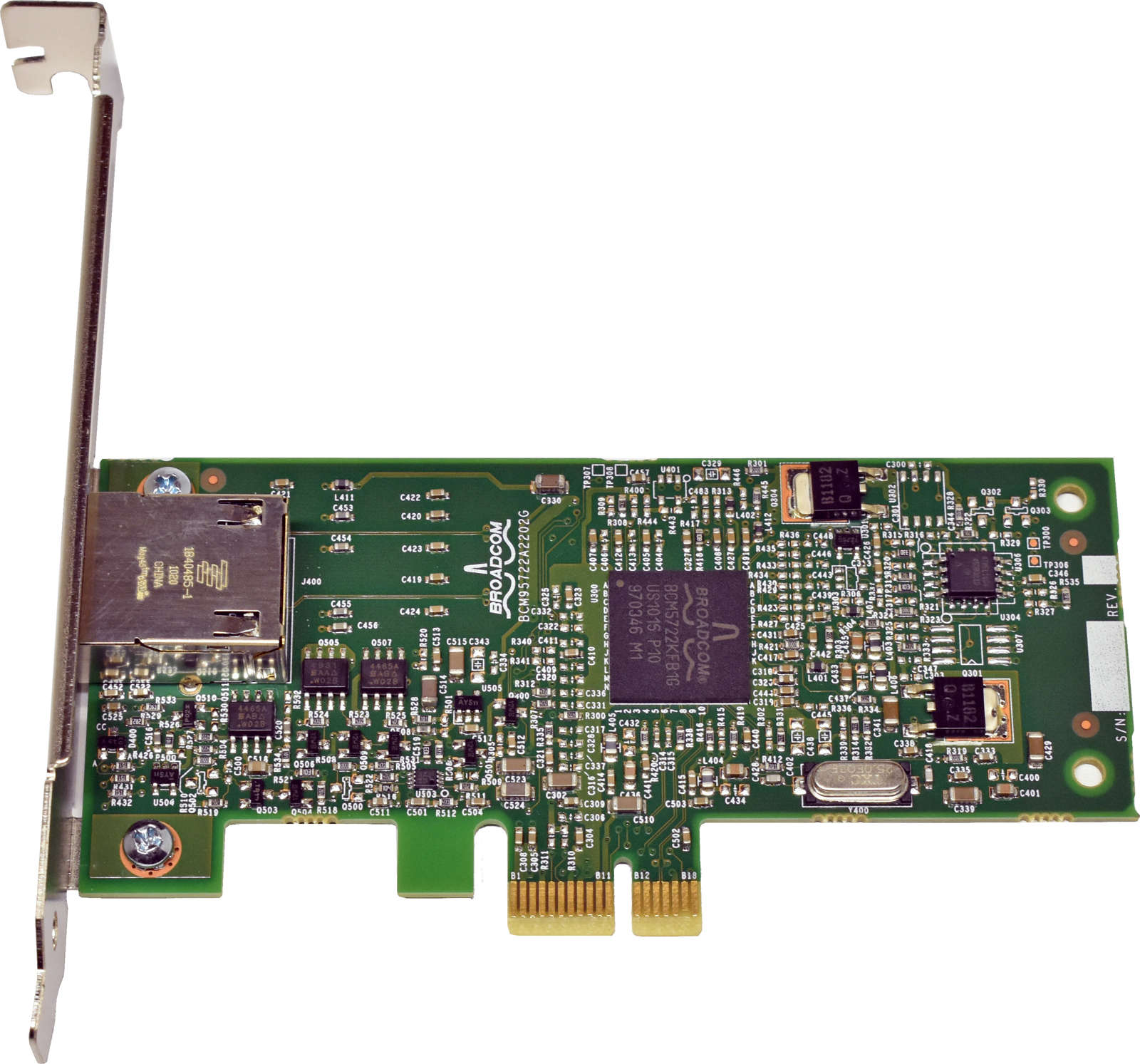 Dell-Broadcom-0J5P32-BCM95722A2202G-Single-Port-NI-004.jpg Dell Broadcom 0J5P32 BCM95722A2202G Single-Port NIC GE RJ-45 PCIe x1 FP