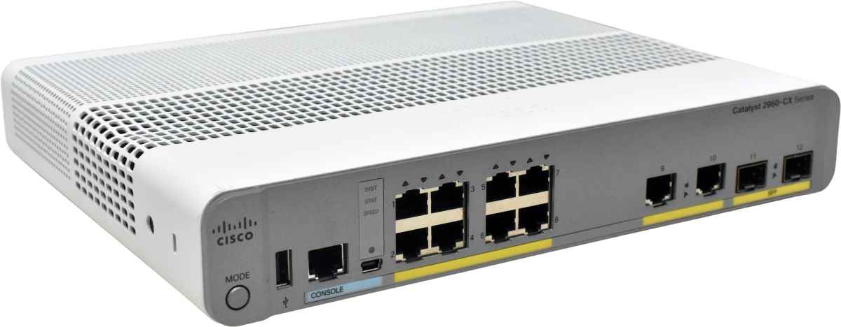 Cisco Catalyst WS-C2960CX-8TC-L 10-Port RJ-45 GE Switch 2x 1GE SFP