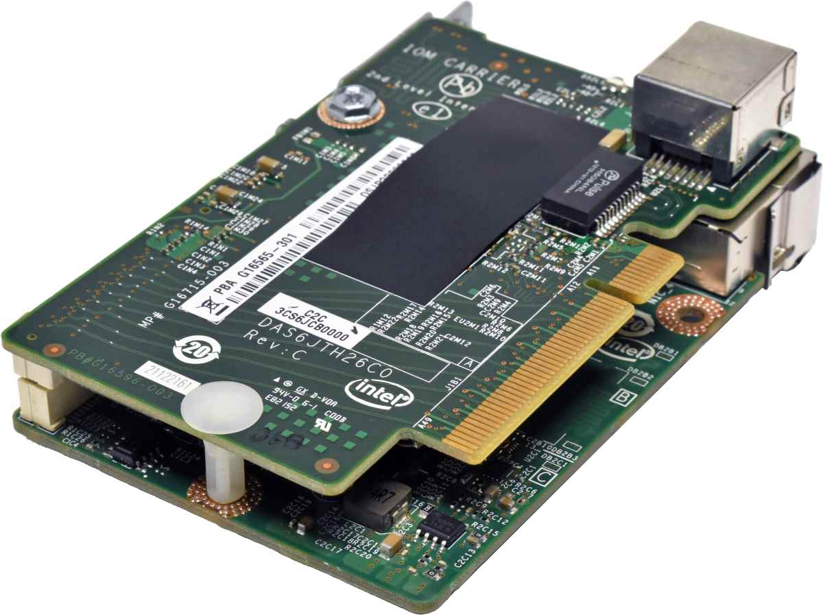 Intel G15234-350 Quad-Port RJ-45 GE NIC + Intel G16565-301 Carrier Card Single-Port RJ-45 GE