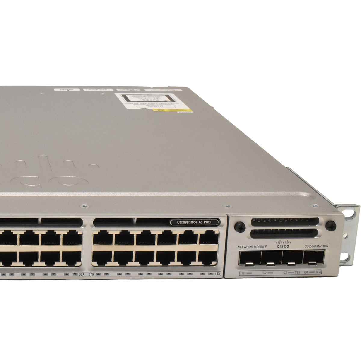 Cisco Catalyst WS-C3850-48F-L V05 48-Port PoE+ C3850-NM-4-1G Module Gbit Switch