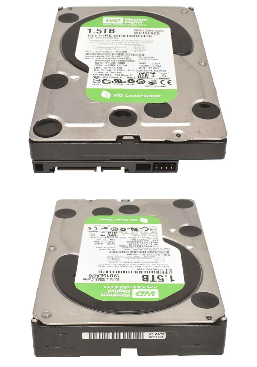 WD Western Digital Caviar Green 1.5TB 3.5" 5.4K 3G SATA HDD Festplatte WD15EADS 32MB Cache