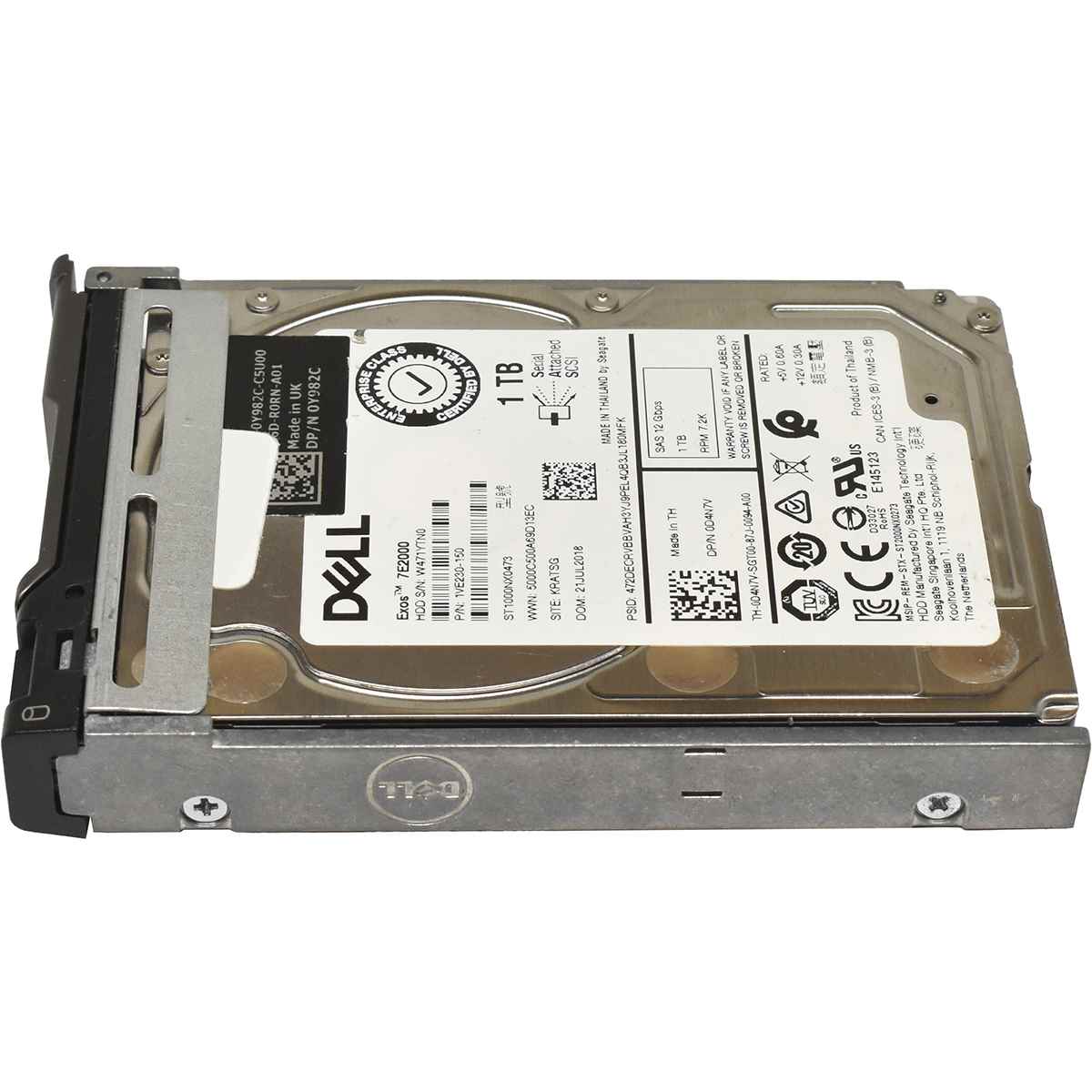 Dell Seagate Exos 7E2000 1TB 2.5" 7.2K 12G SAS HDD Festplatte ST1000NX0473 0D4N7V 1VE230-150 mit Rahmen Dell Seagate Exos 7E2000 1TB 2.5" 7.2K 12G SAS HDD Festplatte ST1000NX0473 0D4N7V 1VE230-150 mit Rahmen