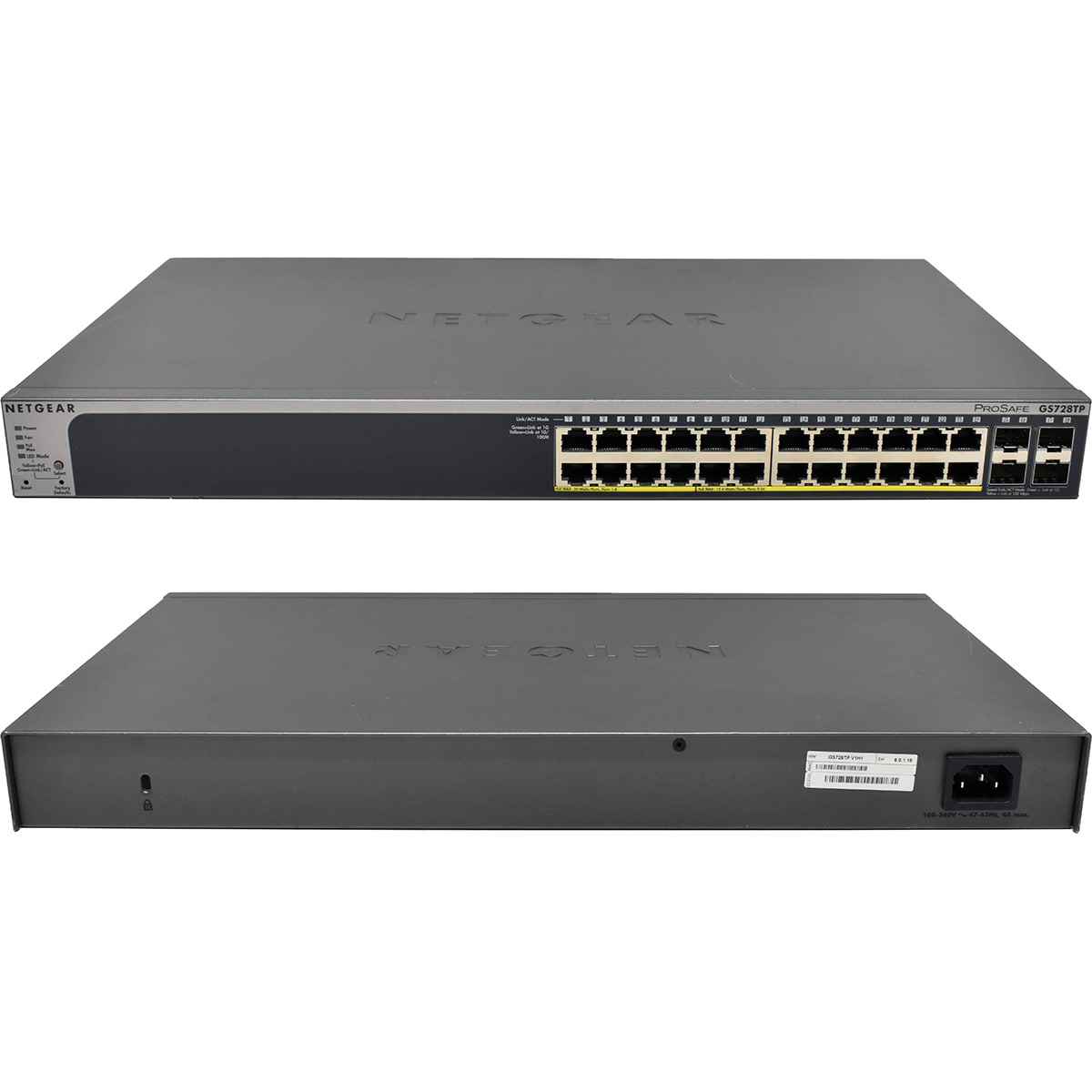 Netgear ProSafe GS728TP 24-Port PoE Gigabit Smart Switch 4x SFP Netgear ProSafe GS728TP 24-Port PoE Gigabit Smart Switch 4x SFP