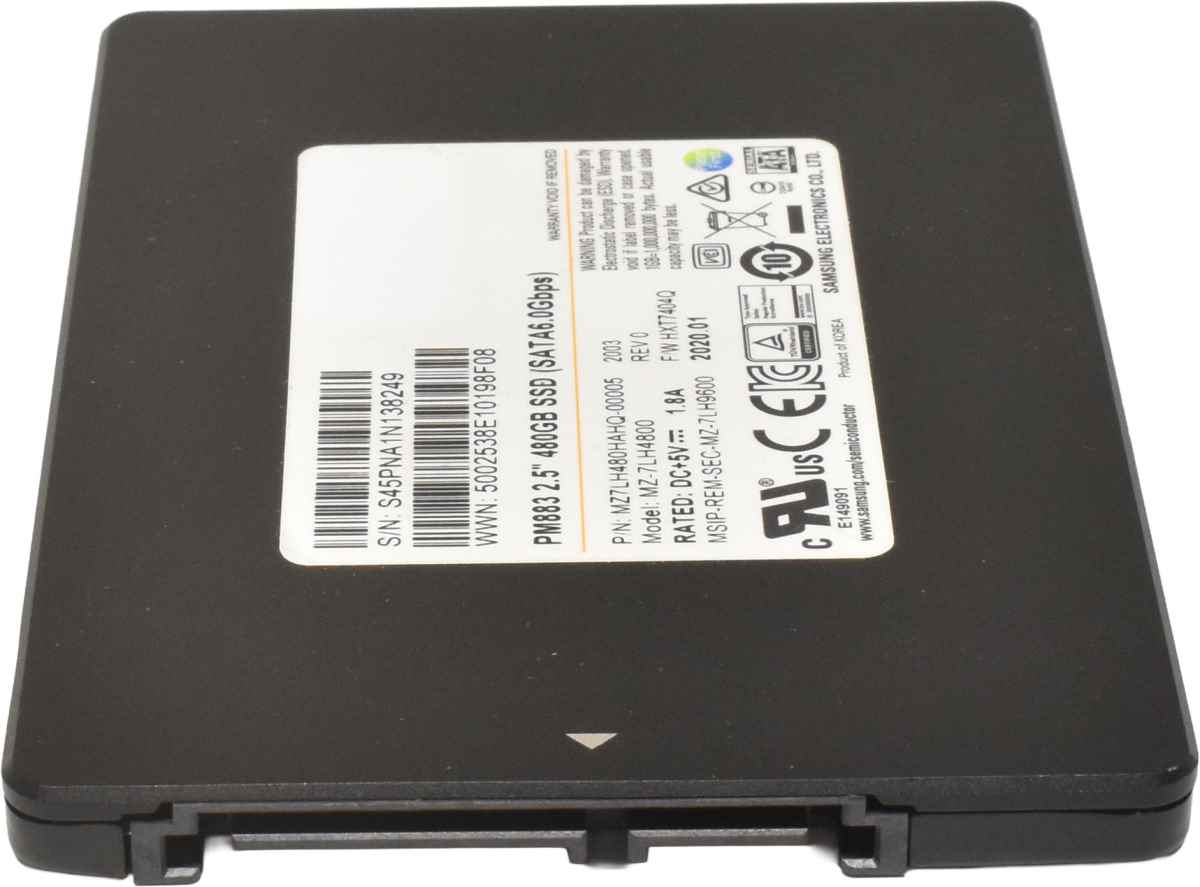 Samsung PM883 480GB 2.5“ 6Gbps SATA SSD MZ-7LH4800 MZ7LH480HAHQ-00005 Server Storage