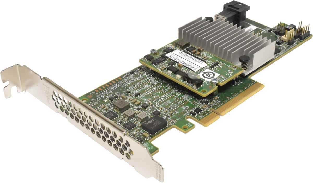 LSI MegaRAID SAS 9361-4i 4-Port 12G RAID Controller PCle x8 + MR LSICVM02 FP