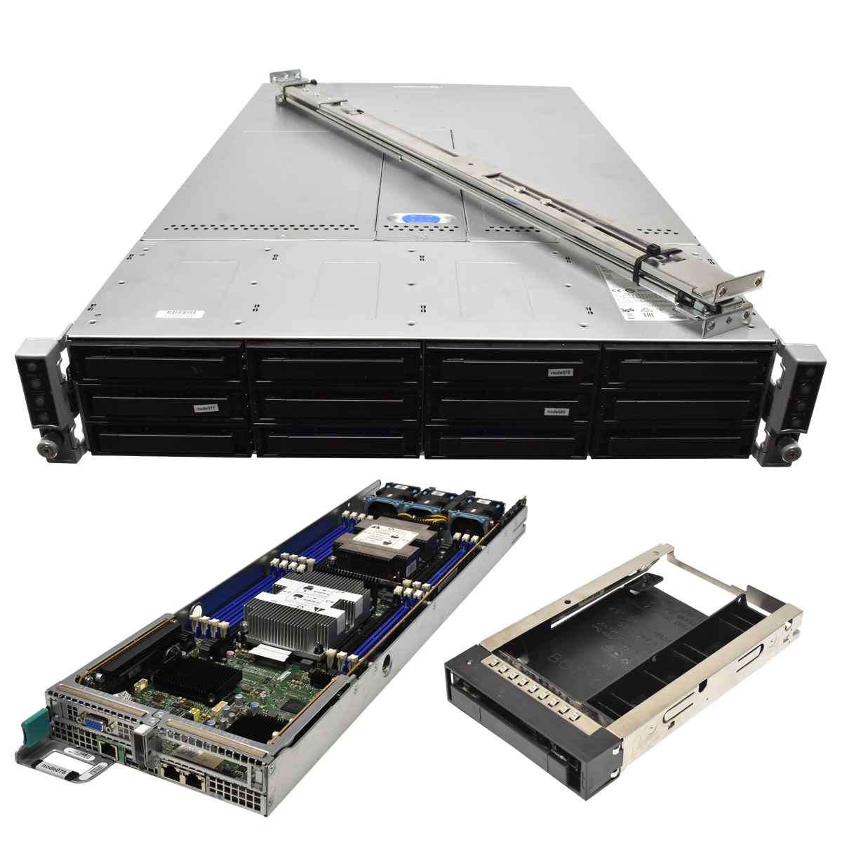 Intel 4 Node Server H2000 4x Node S2600BP 8x Gold 6138 2,8 Ghz 128GB RAM PC4 12x LFF 3,5 incl . Rails Intel 4 Node Server H2000 4x Node S2600BP 8x Gold 6138 2,8 Ghz 512GB RAM PC4 12x LFF 3,5 incl . Rails