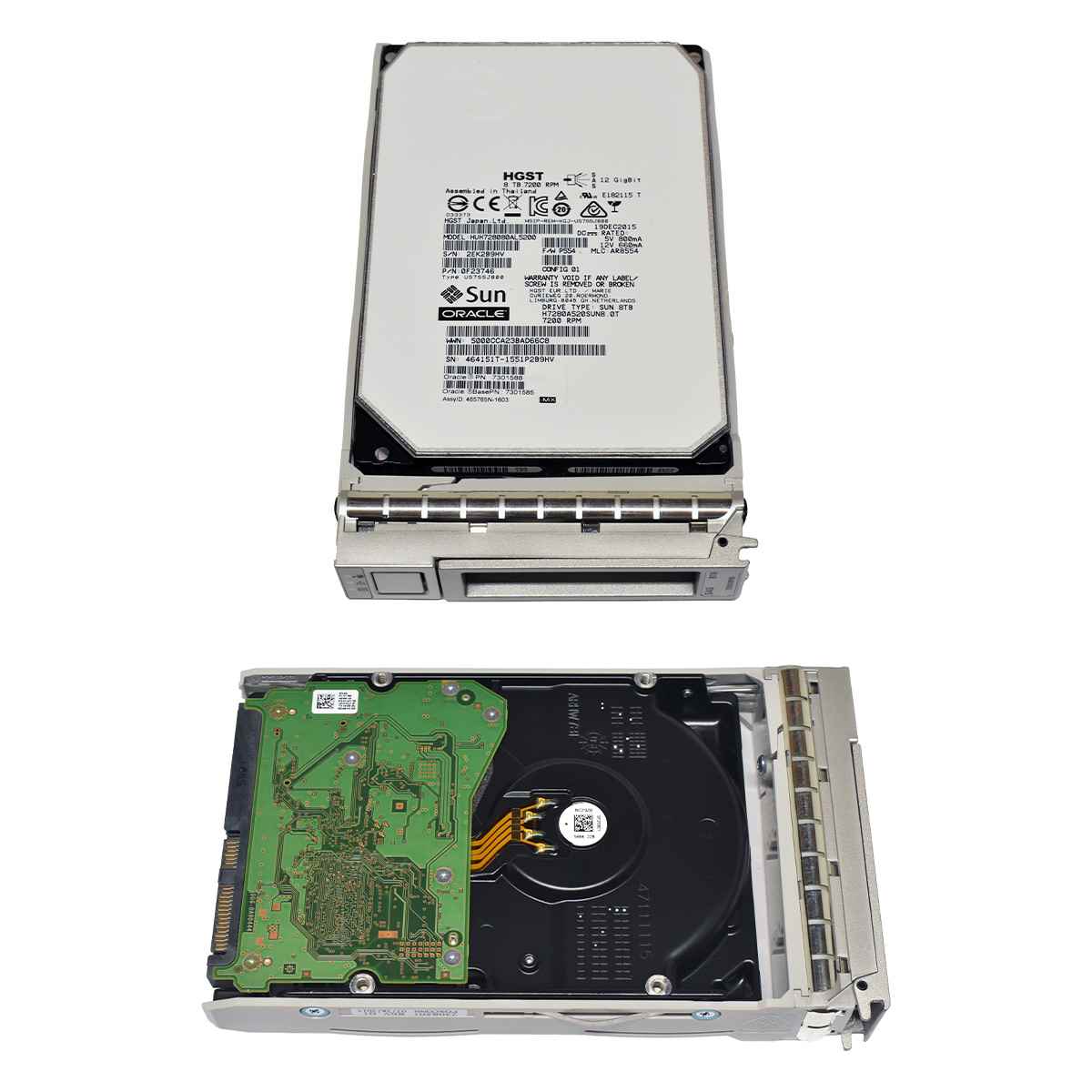 Sun Oracle HGST 7301588 HUH728080AL5200 8TB 3.5" 7.2K 12G SAS HDD +Caddy Sun Oracle HGST 7301588 HUH728080AL5200 8TB 3.5" 7.2K 12G SAS HDD +Caddy
