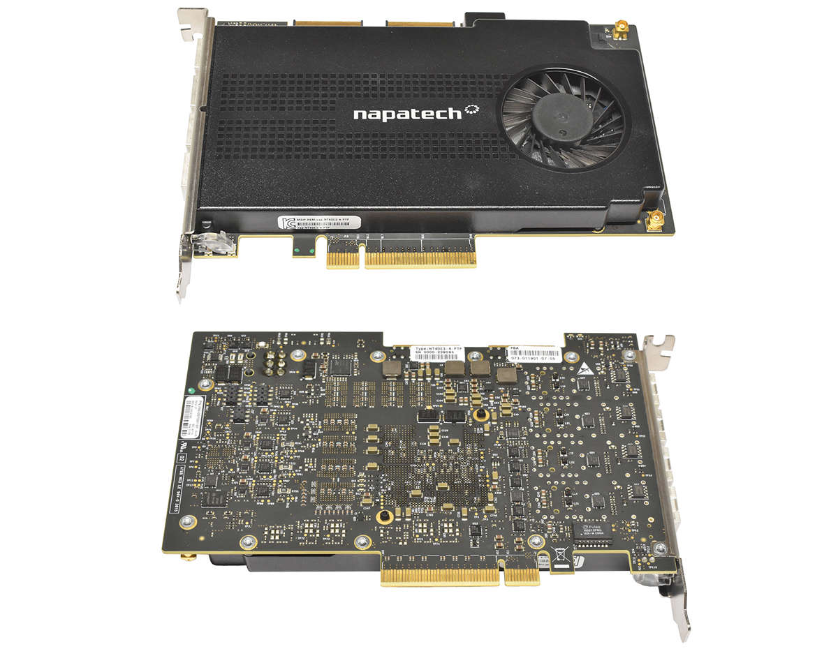 NAPATECH NetScout NT40E3-4-PTP 4-Port 10GbE PCI-Express x8 Capture and Analysis Network Adapter
