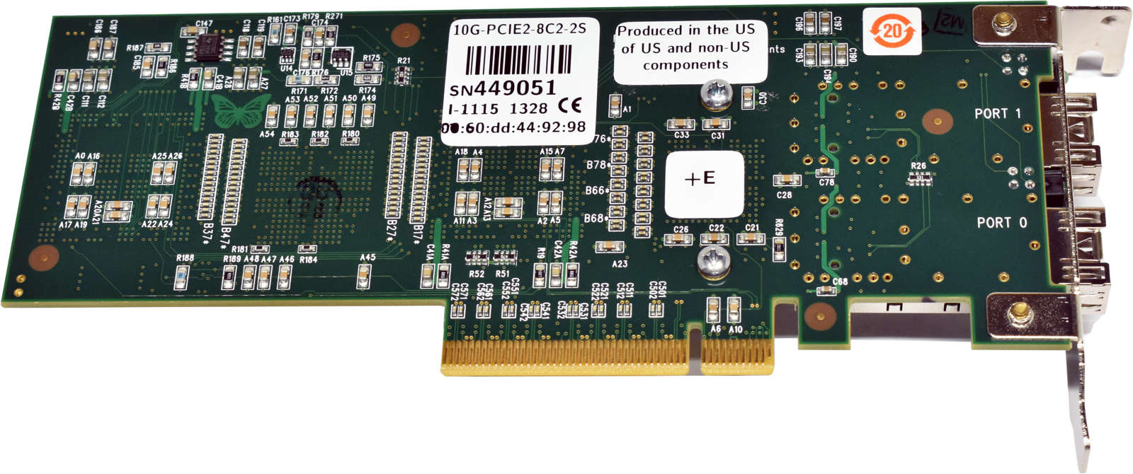 Myricom-10G-PCIE2-8C2-2S-Dual-Port-FC-10GbE-PCIe-x-004.jpg Myricom 10G-PCIE2-8C2-2S Dual-Port FC 10GbE PCIe x8 Network Adapter LP
