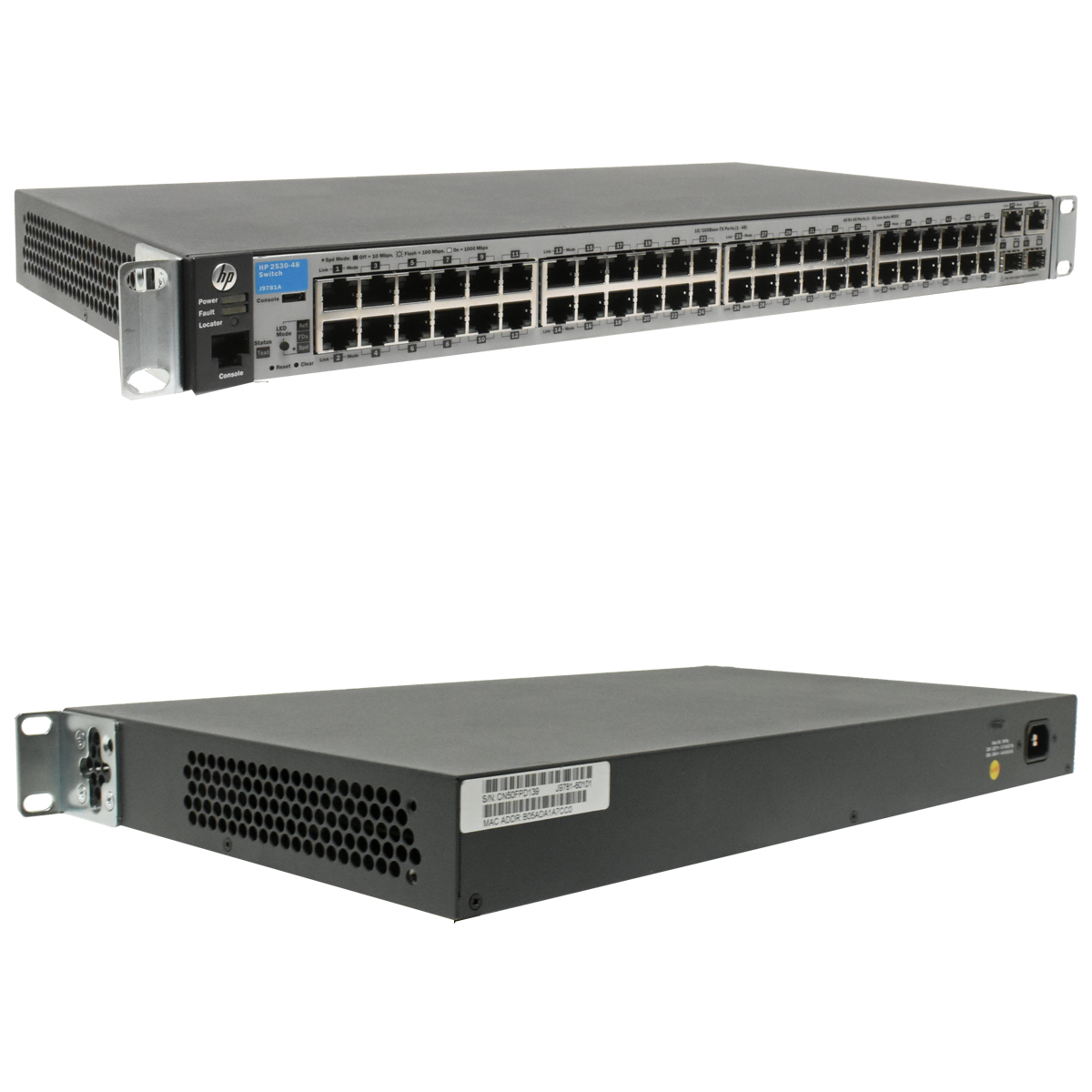 HP 2530-48 J9781A 48-Port Fast Ethernet Switch 2x GE 2 x SFP HP 2530-48 J9781A 48-Port Fast Ethernet Switch 2x GE 2 x SFP