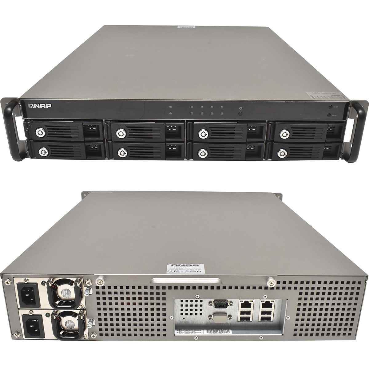 QNAP TS-809U 8-Bay NAS Server C2D 2.8GHz 2GB DDR2 RAM no HDDs Rack Ears