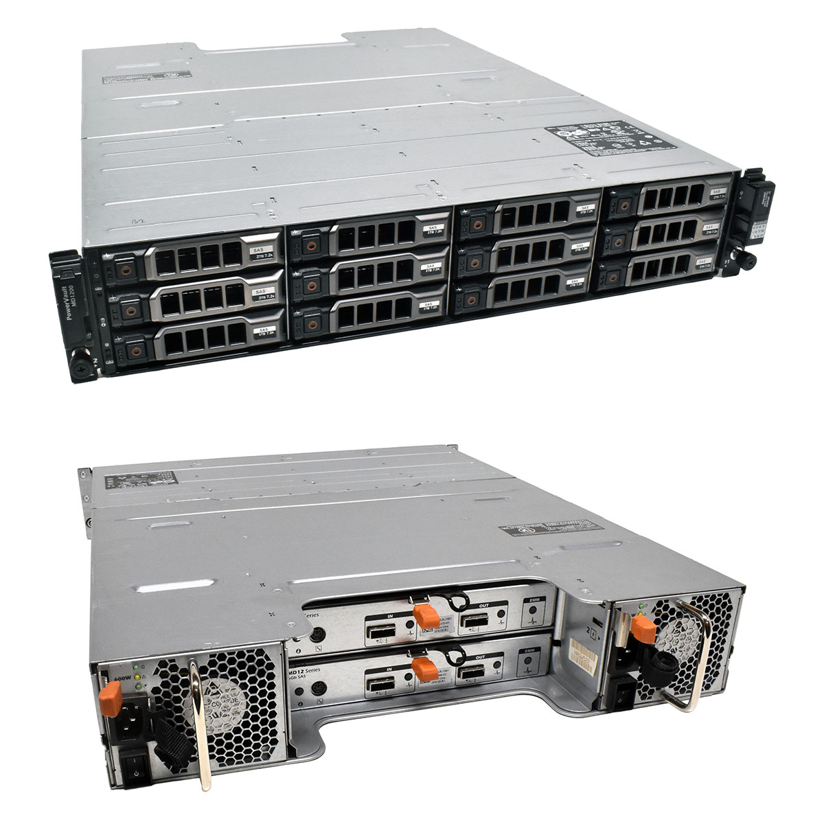 Dell PowerVault MD1200 2U 2x E01M001 6Gbps 2x 600W PS 31TB SAS 12xBay 3.5 LFF Dell PowerVault MD1200 2U 2x E01M001 6Gbps 2x 600W PS 31TB SAS 12xBay 3.5 LFF