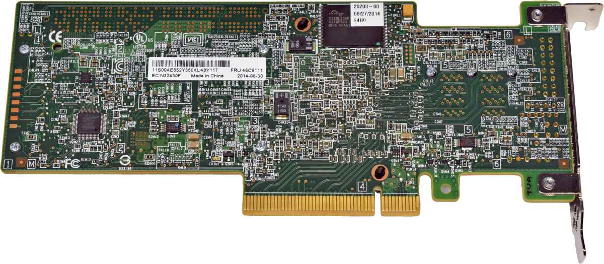 IBM ServeRAID M5210 12G RAID Controller 46C9111 +SAS Kabel +4 GB Cache +BBU LP