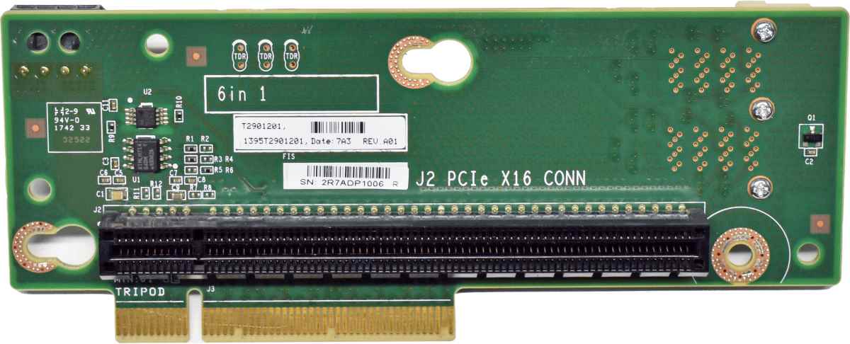 ZT Systems Riser Card T29011201 PCIe x16 - 2x MiniSAS HD SFF-8643 +Cable for Server Storage Z17C31601B