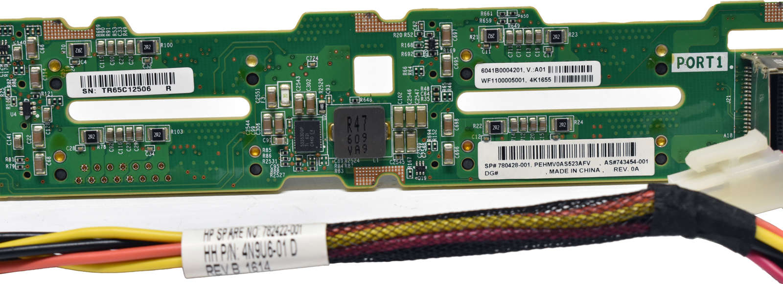 HP-SAS-Backplane-8x-2-5-DL160-G9-DL360p-G9-G10-780-003.jpg HP SAS-Backplane 8x 2,5'' DL160 G9 DL360p G9 G10 780428-001 743454-001 + Kabel 768771-001