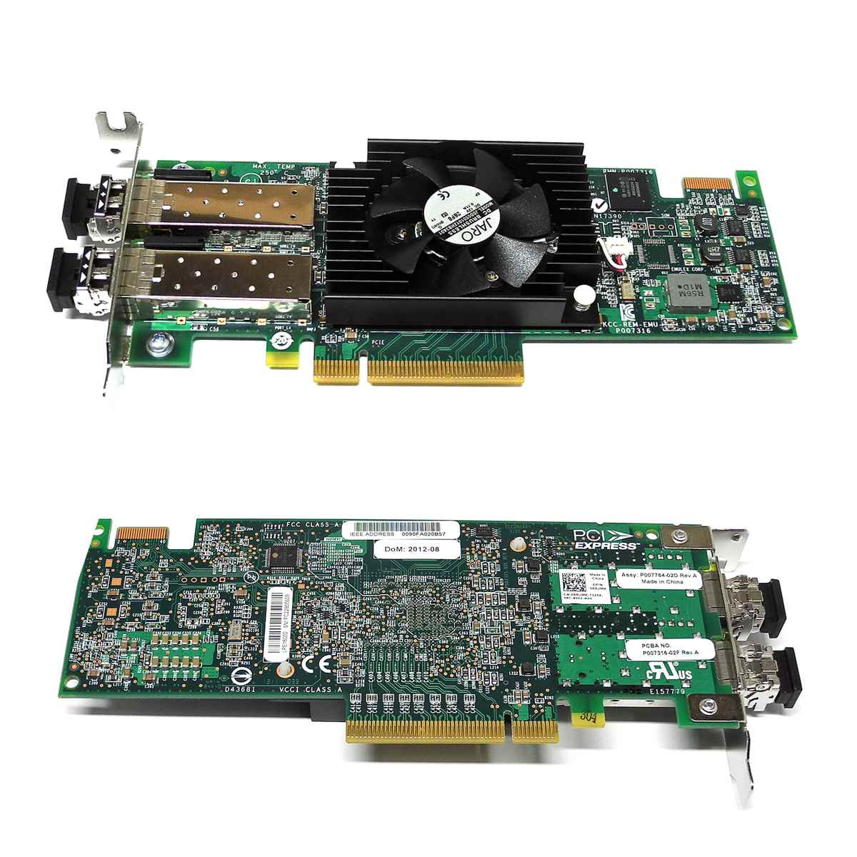 DELL Emulex LPE16002 Dual-Port 16Gb PCIe x8 FC Server Adapter 08RJMK +2x SFP+ DELL Emulex LPE16002 Dual-Port 16Gb PCIe x8 FC Server Adapter 08RJMK +2x SFP+