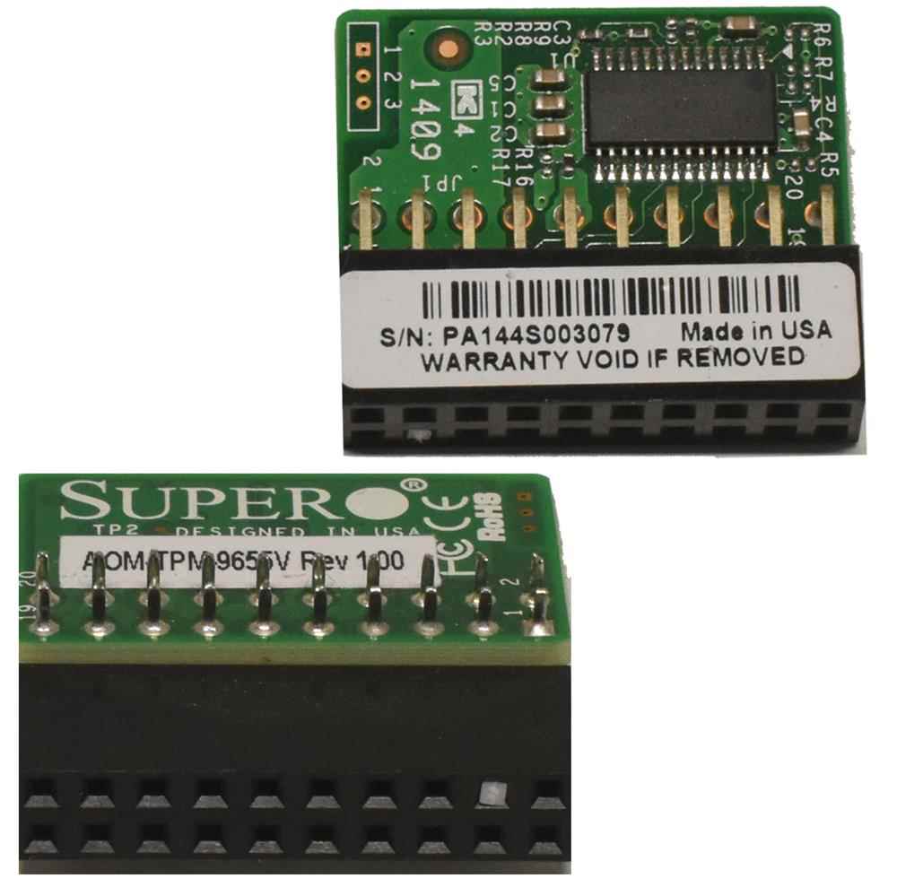 Supermicro Add on Module AOM-TPM-9655V vertical Rev 1.00 X9 X10 Supermicro AOM-TPM-9655V Add on Module vertical Rev 1.00 X9 X10
