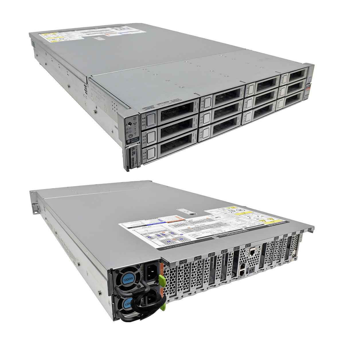 Sun Oracle X8-2L Rack Server no CPU no PC4 RAM 2x HS 12x LFF 3,5 ohne HDD SAS9361-16i