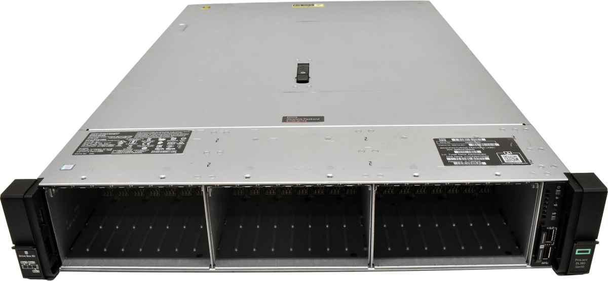 HP ProLiant DL380 G10 2U ohne CPU 2x Kühler 0GB RAM DDR4 28x SFF 2,5 P816i-a Expander