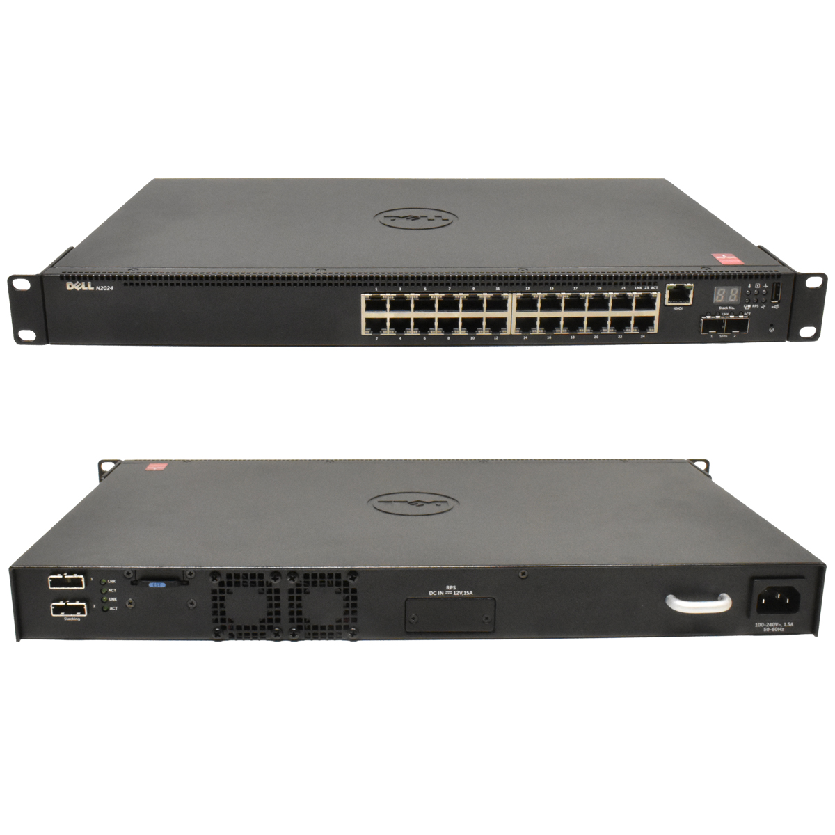 Dell PowerSwitch N2024 Networking Switch 24-Port 2x 10GbE SFP+ 2x Stacking Ports Dell PowerSwitch N2024 Networking Switch 24-Port 2x 10GbE SFP+ 2x Stacking Ports