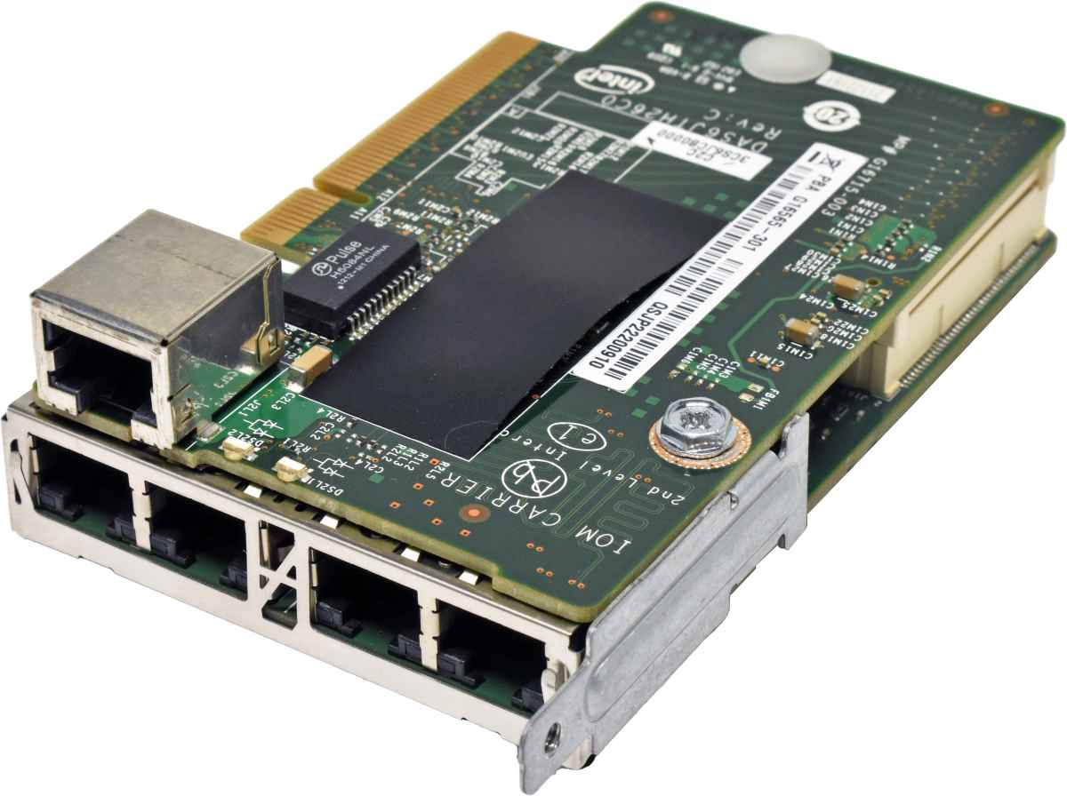 Intel G15234-350 Quad-Port RJ-45 GE NIC + Intel G16565-301 Carrier Card Single-Port RJ-45 GE