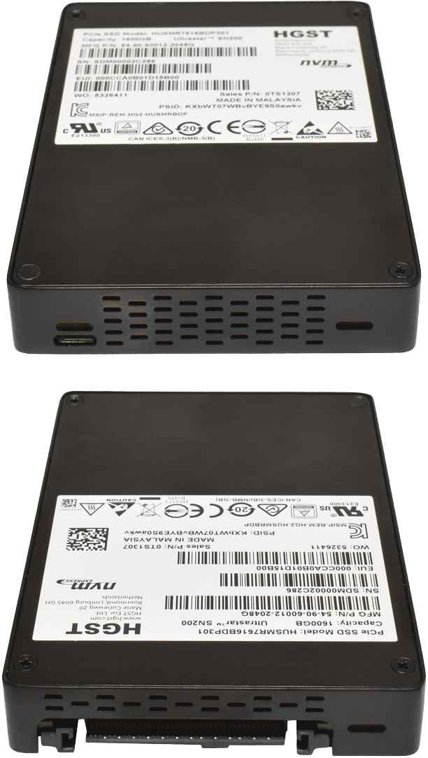 HGST 1.6TB 2.5" SAS SSD NVMe HUSMR7616BDP301 0TS1307