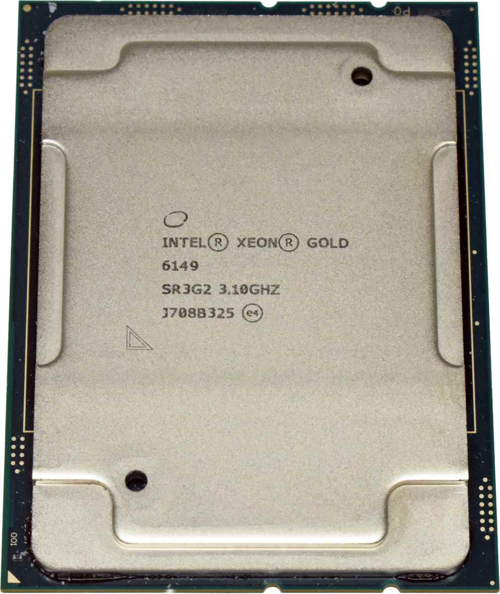 Intel Xeon Gold Processor 6149 16-Core 3.10 GHz 22 MB Cache SR3G2 FCLGA3647 Intel Xeon Gold Processor 6149 16-Core 3.10 GHz 22 MB Cache SR3G2 FCLGA3647