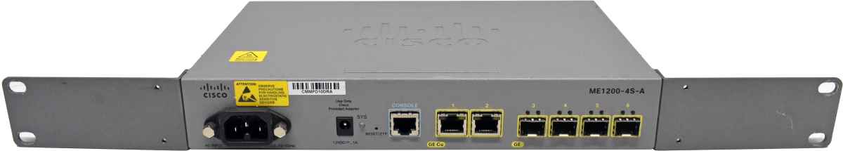 Cisco ME1200-4S-A 74-12816-03 4-Port GE SFP Access Device 2x GE RJ-45 +Rack Ears