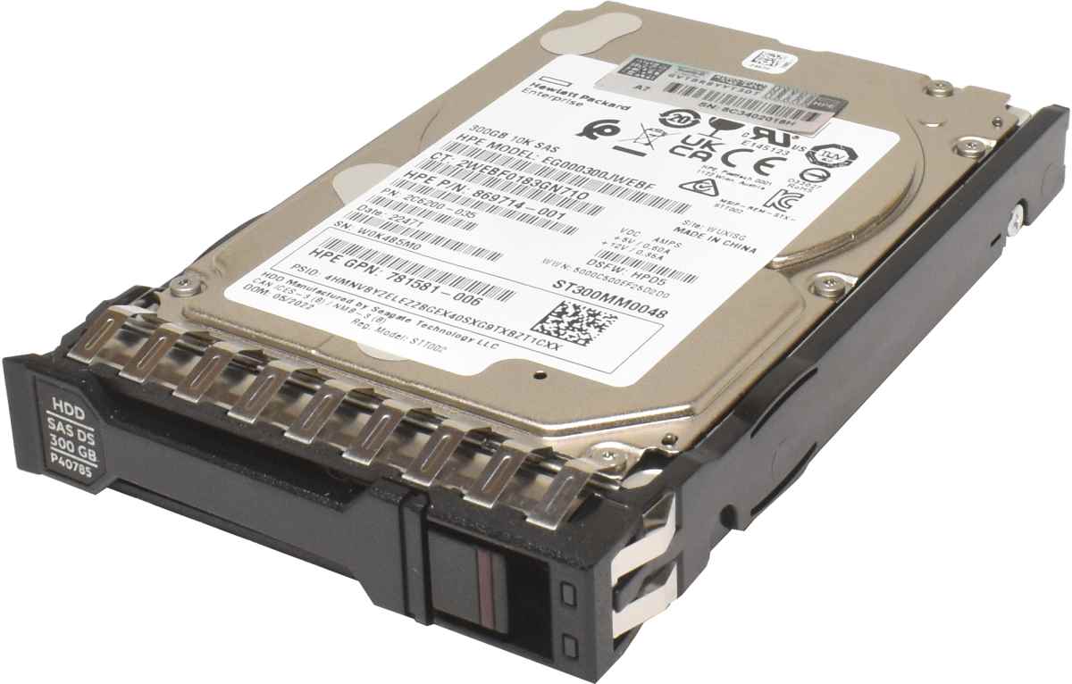 HP 300GB 2.5" SFF 12G 10K SAS DS HDD Festplatte P40785-001 für G10+ Servers