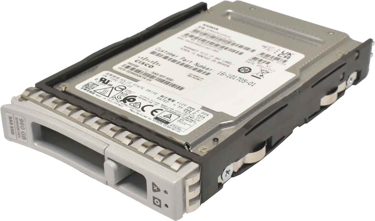 Cisco Kioxia 960GB 2.5" 24G SAS SSD KPM6XRUG960G UCS-SD960GK1X-EV Server Storage Cisco Kioxia 960GB 2.5" 24G SAS SSD KPM6XRUG960G UCS-SD960GK1X-EV Server Storage