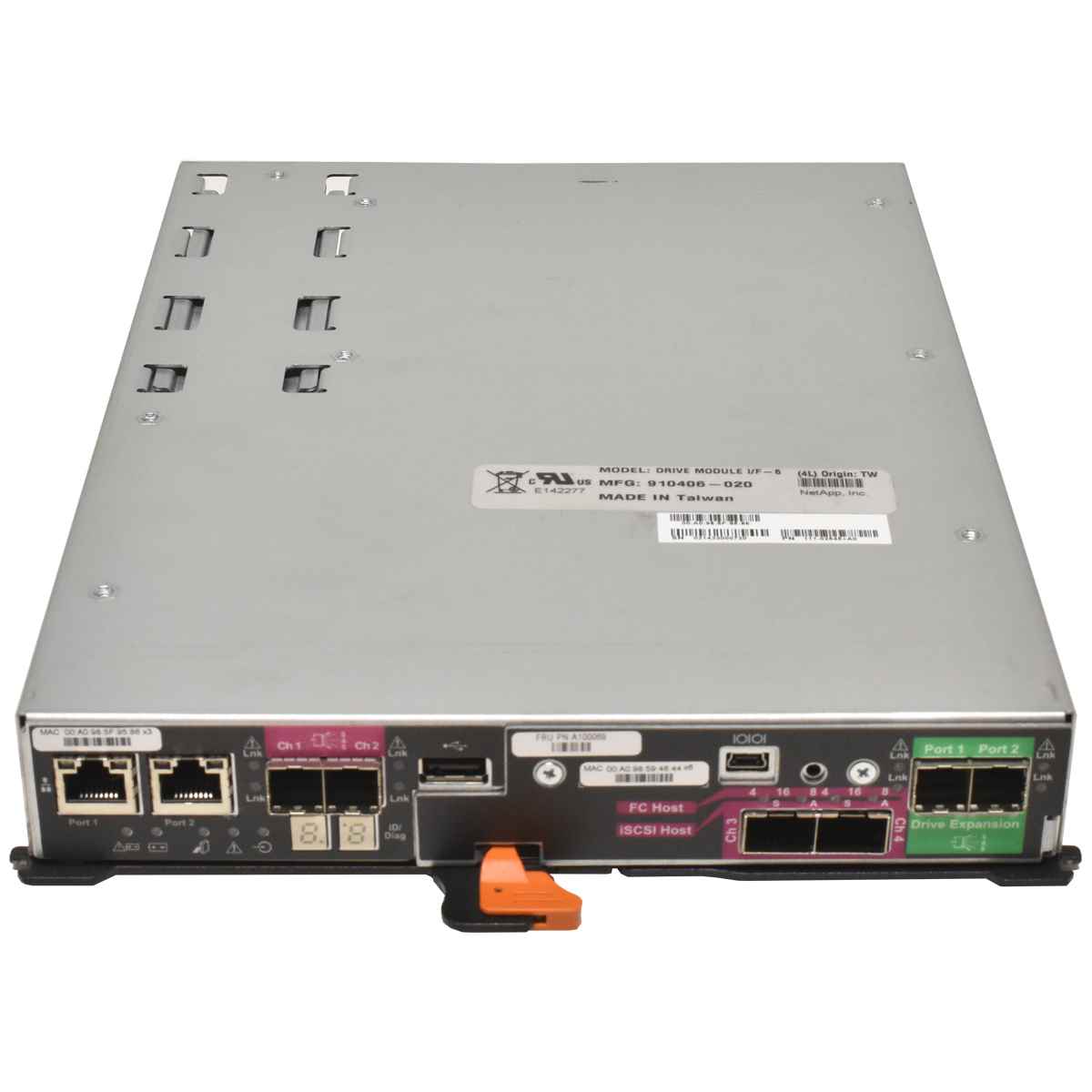 NetApp I/F-6 SAS 12G Controller 0863 MFG 910406-020 A100069 Class 5350 110-00394 NetApp I/F-6 SAS 12G Controller 0863 MFG 910406-020 A100069 Class 5350 110-00394