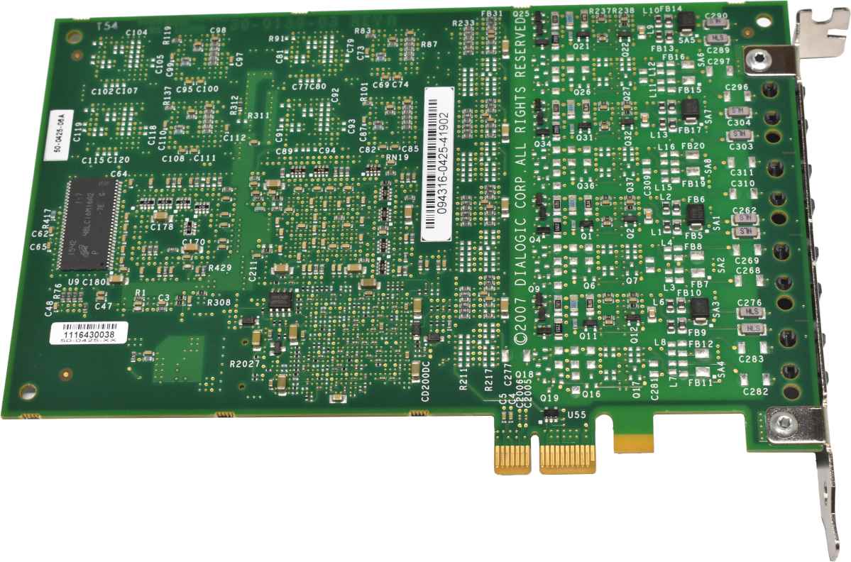 Dialogic Diva Analog-4 PCIe 50-0425-06A 56-0531-06A Voice Card 4x RJ-10