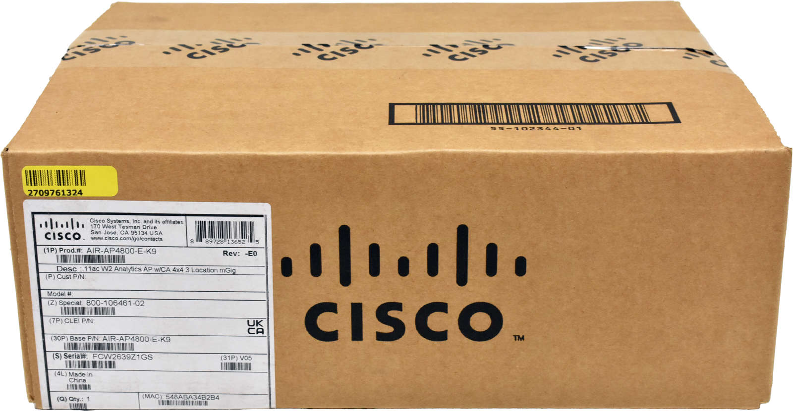 Cisco-Aironet-4800-Series-802-11ac-Dual-Band-Analy-002.jpg Cisco Aironet 4800 Series 802.11ac Dual Band Analytics Access Point AIR-AP4800-E-K9 NEW