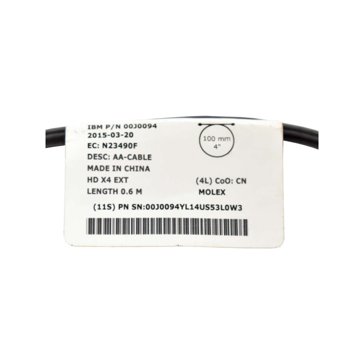 Datenkabel 0,6m IBM 12G Mini SAS HD Kabel 00J0094 SFF-8644 - SFF-8644
