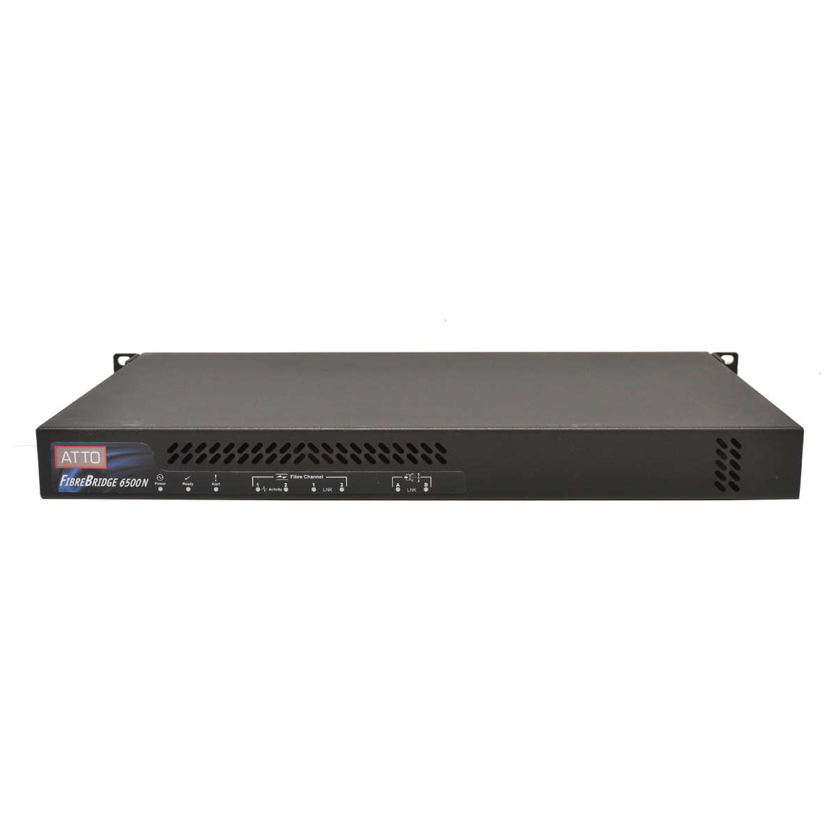 ATTO-FibreBridge-6500N-FCBR-6500-DN1-8GB-FC-to-6GB-002.jpg ATTO FibreBridge 6500N FCBR-6500-DN1 8GB FC to 6GB SAS 2x Mini GBIC Rack Ears