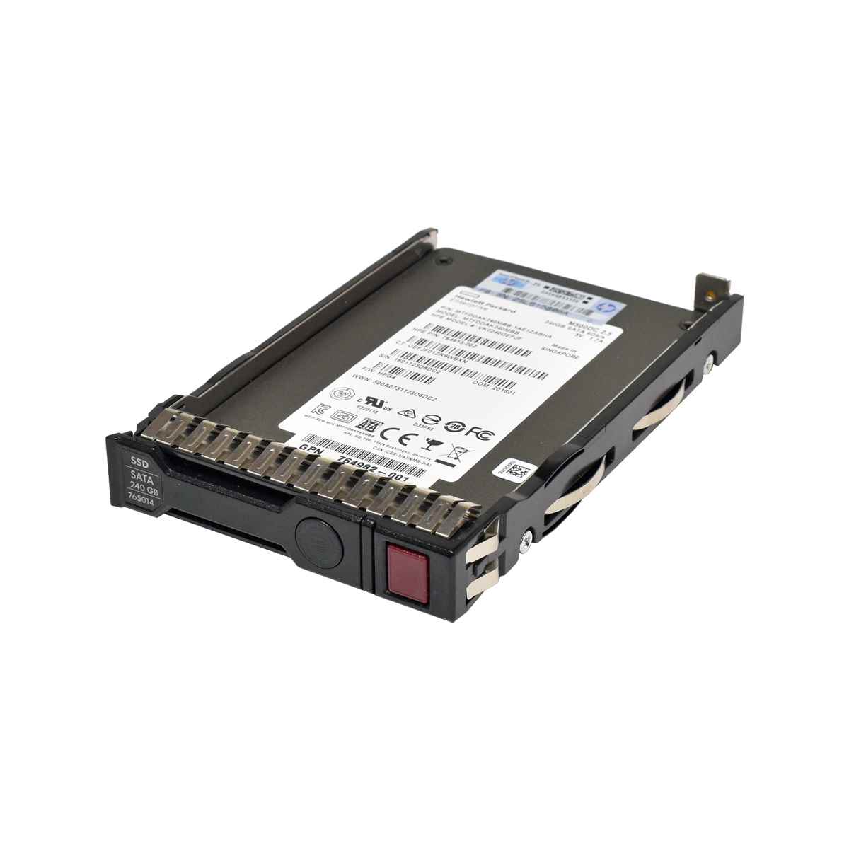 HP 240 GB 2.5“ 6Gbps SATA SSD MTFDDAK240MBB 765014-001 G8 G9 Rahmen HP 480 GB 2.5“ 6Gbps SATA SSD MTFDDAK480MBB 765015-001 G8 G9 Rahmen