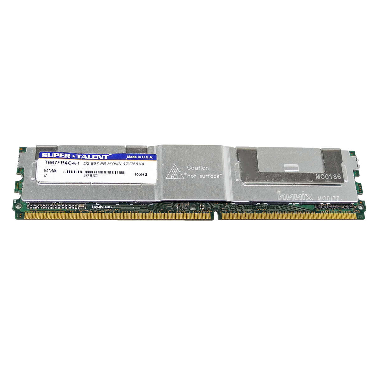Super-Talent-T667FB4G4H-Hynix-4G-256x4-4GB-PC2-530-001.jpg Super Talent T667FB4G4H Hynix 4G/256x4 4GB PC2-5300 Server RAM FB ECC DDR2-667