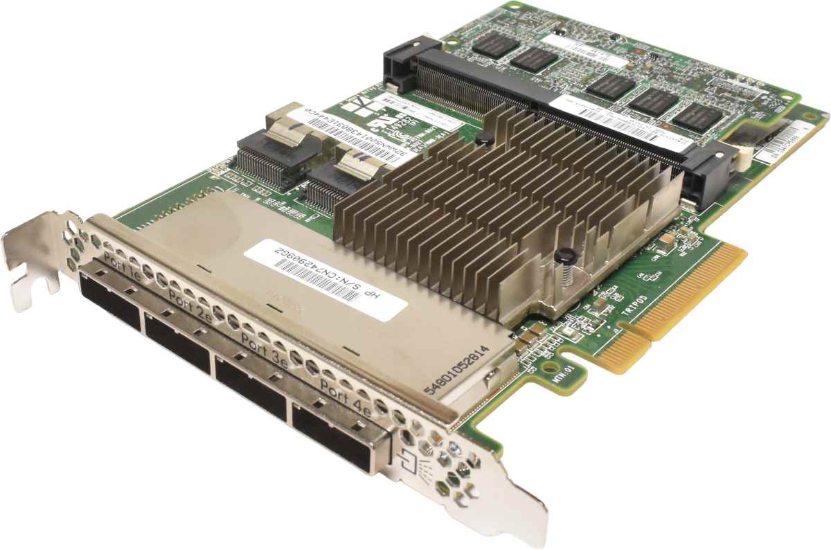 HP Smart Array P822 SAS RAID Controller 6Gb PCIe x8 2GB FBWC 643379-001 + BBU +2x Kabel