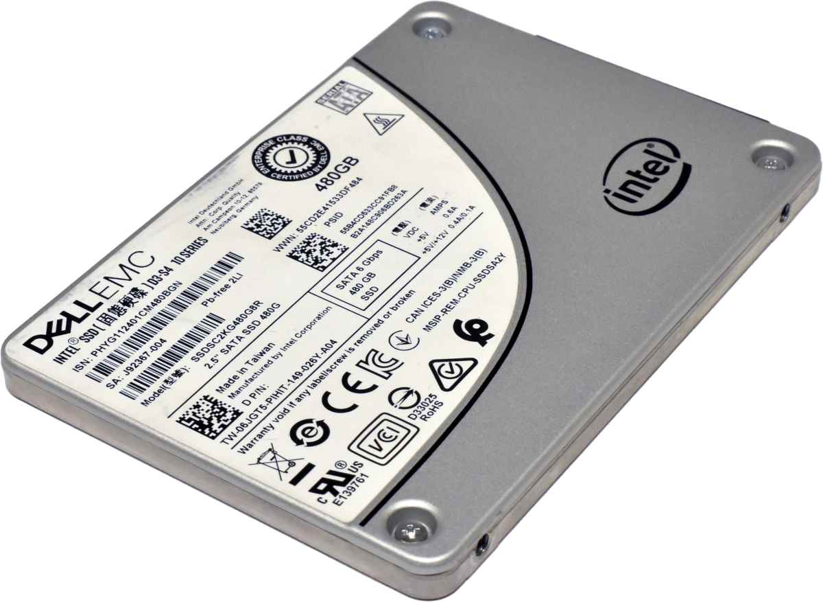 Dell EMC Intel SSD D3-S4510 Series 480GB 2.5" 6G SATA SSDSC2K480G8R 0VPP5P
