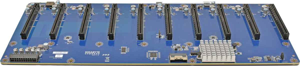GIGABYTE Backplane CPBG8A0 2OZ REV 1.0 10x PCIe x16 Riser Board