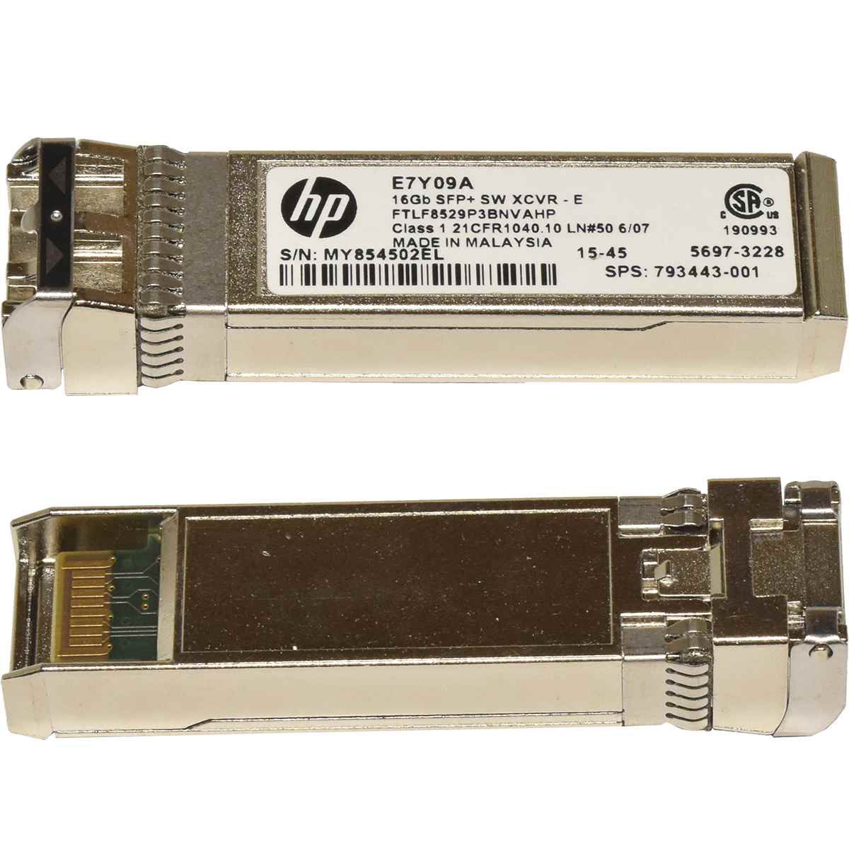 HP GBIC FTLF8529P3BNVAHP 16Gbps SFP+ SW 850nm 100m E7Y09A Transceiver HP GBIC FTLF8529P3BNVAHP 16Gbps SFP+ SW 850nm 100m E7Y09A Transceiver