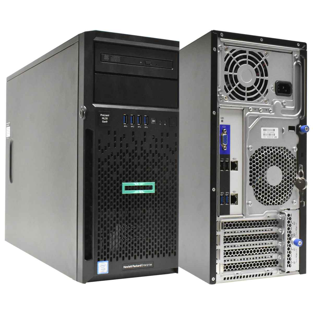HP ProLiant ML30 Gen9 Tower Server Intel E3-1220 V5 3.00GHz CPU 8GB RAM 2xHDD 1 TB 4 Bay 3.5" + Dawicontrol RAID Controller HP ProLiant ML30 Gen9 Tower Server Intel E3-1220 V5 3.00GHz CPU 8GB RAM 2xHDD 1 TB 4 Bay 3.5"